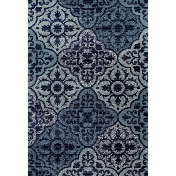 Standalone Arabella Collection Tilework Woven Area Rug - Blue - 4 x 6 ft. ST3529887 - main